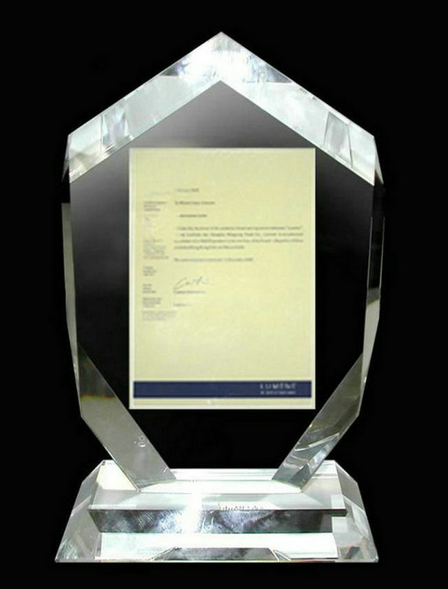 水晶獎牌